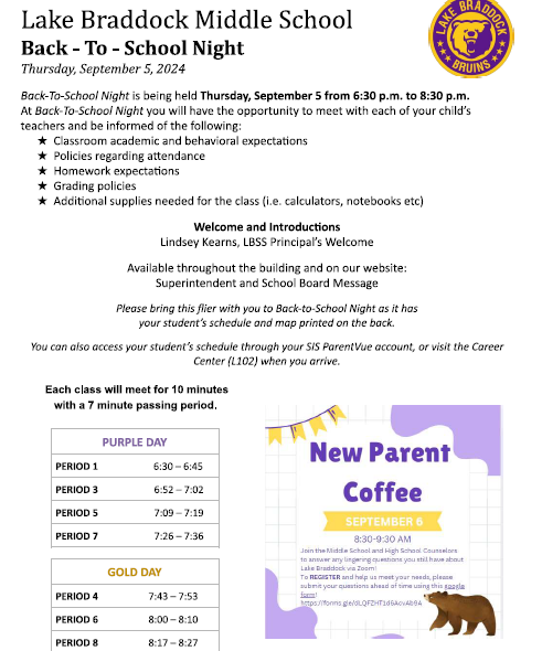 New Parent Coffee Event - Sept 6